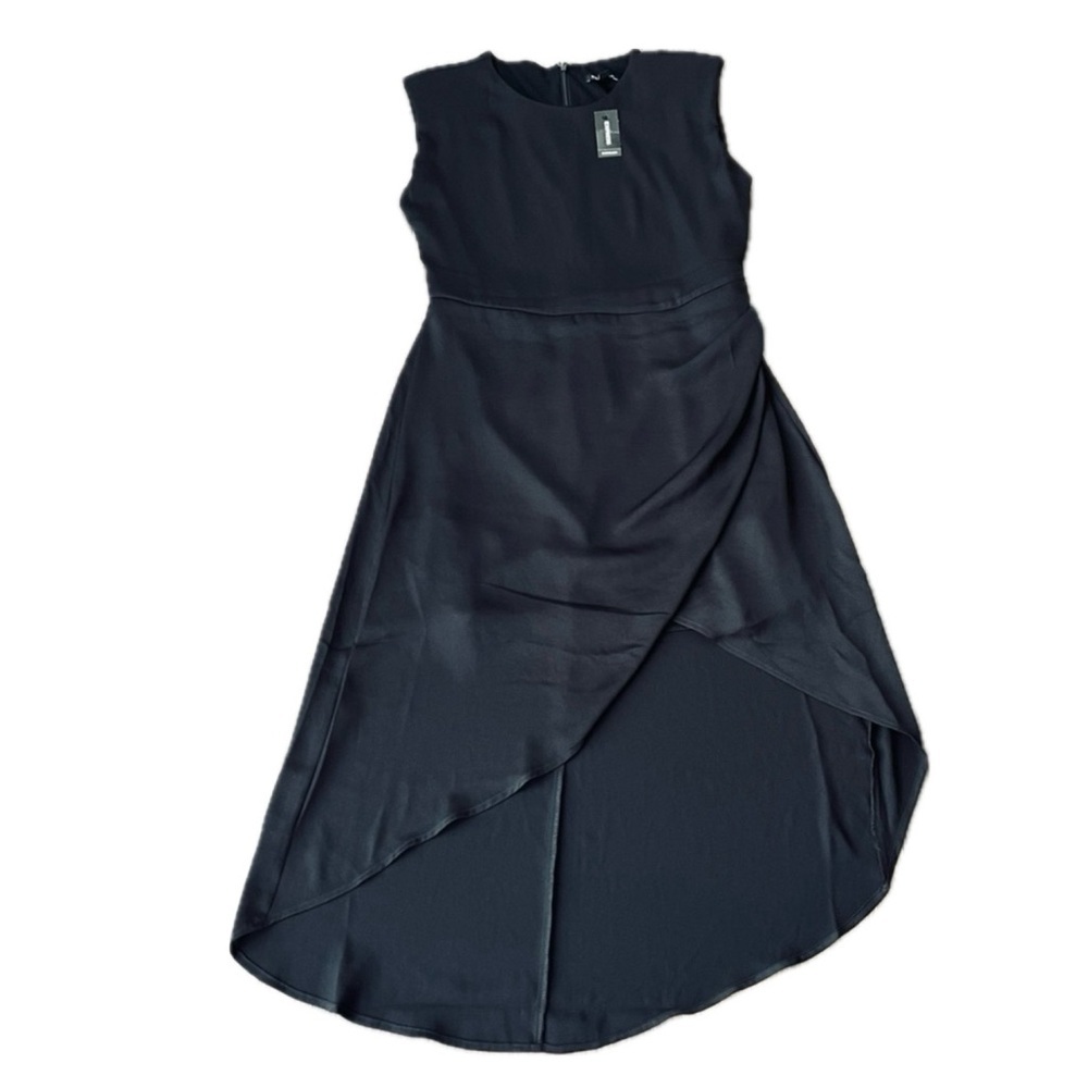 Express NEW Asymmetrical Cocktail Dress with Shoulder Pads and Side Ruching